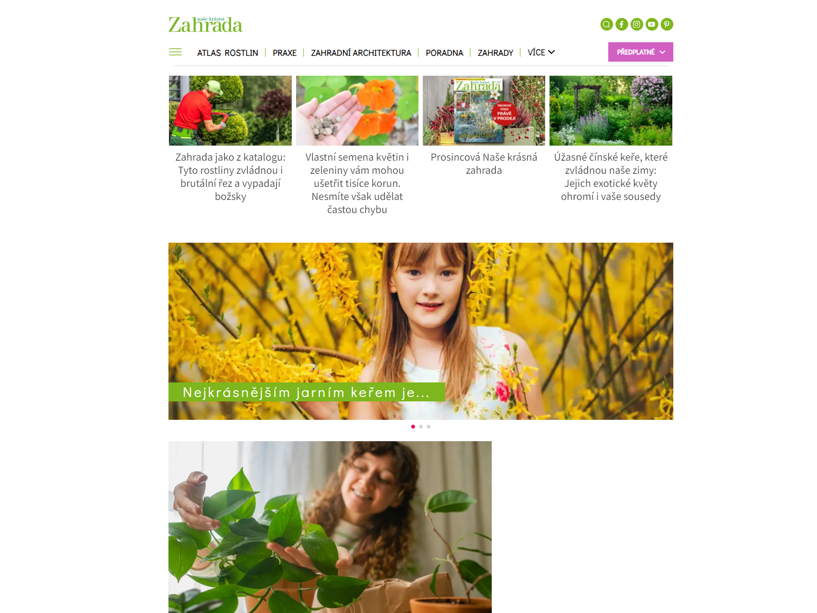 Naše krásná zahrada - náhled webu