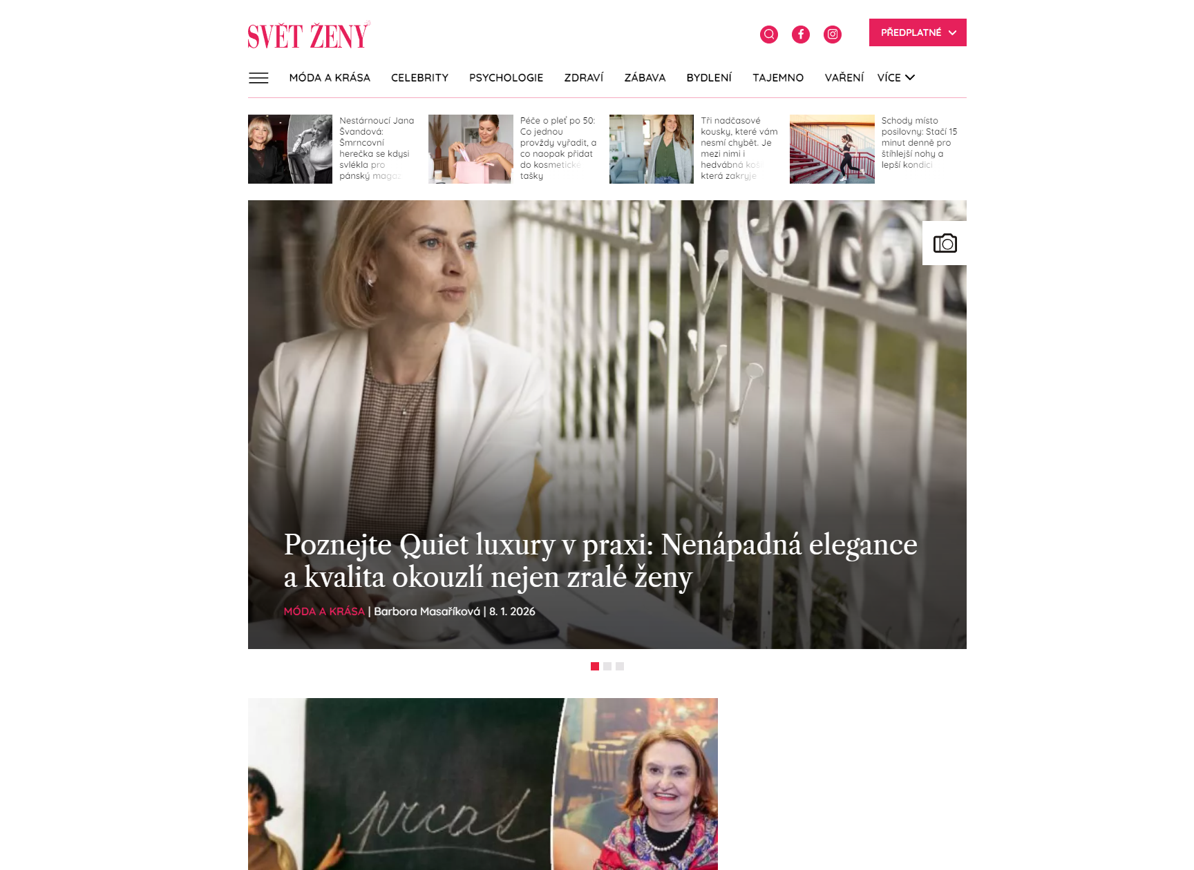 Svět ženy - náhled webu